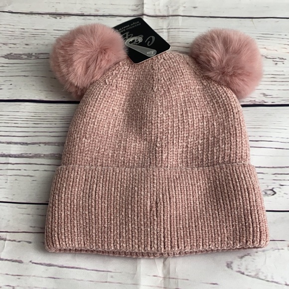 Baby girls Pom Pom hat - Picture 2 of 4